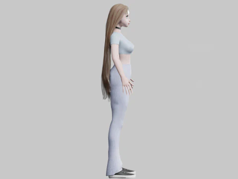 Young Pretty Woman V31777 3D Model