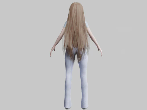 Young Pretty Woman V31777 3D Model