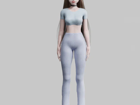 Young Pretty Woman V31777 3D Model