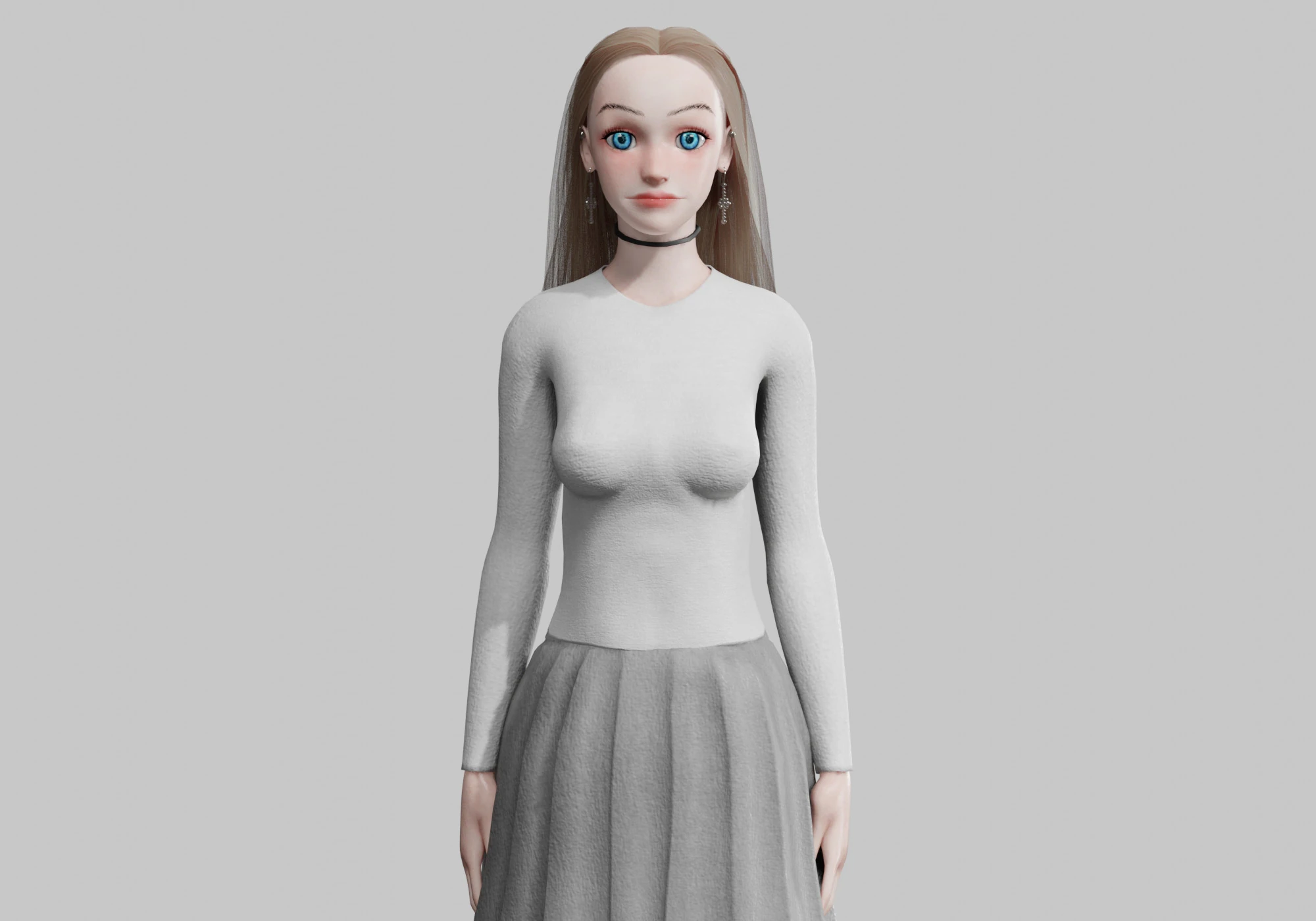 Basic Beautiful woman V34021 3D Model .c4d .max .obj .3ds .fbx .stl .blend 