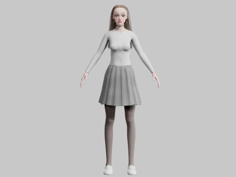 Basic Beautiful woman V34021 3D Model