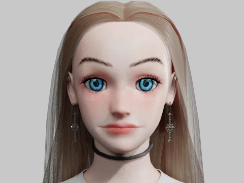 Basic Beautiful woman V34021 3D Model