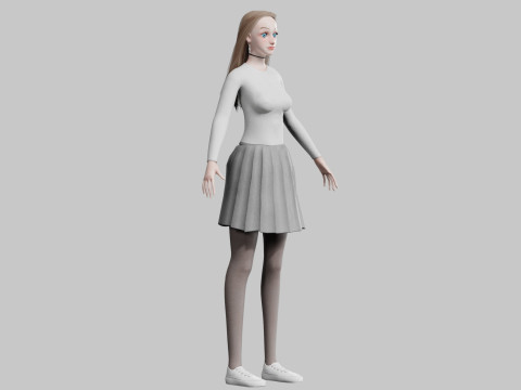 Basic Beautiful woman V34021 3D 模型