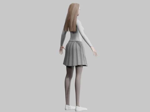 Basic Beautiful woman V34021 3D Model
