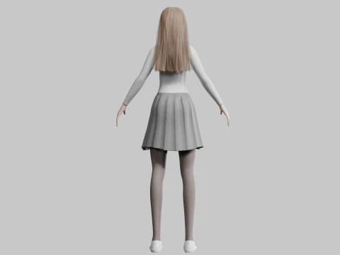 Basic Beautiful woman V34021 3D Model