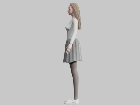Basic Beautiful woman V34021 3D Model