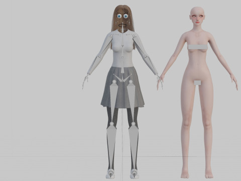 Basic Beautiful woman V34021 3D 模型