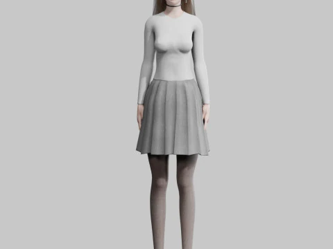 Basic Beautiful woman V34021 3D Model