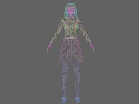 Basic Beautiful woman V34021 3D Model
