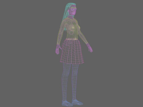 Basic Beautiful woman V34021 3D Model