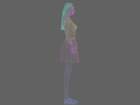 Basic Beautiful woman V34021 3D Model