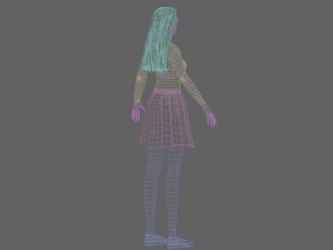 Basic Beautiful woman V34021 3D Model