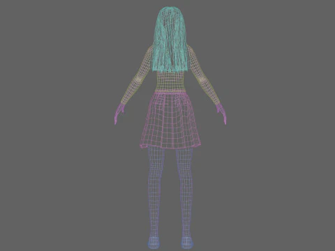 Basic Beautiful woman V34021 3D Model