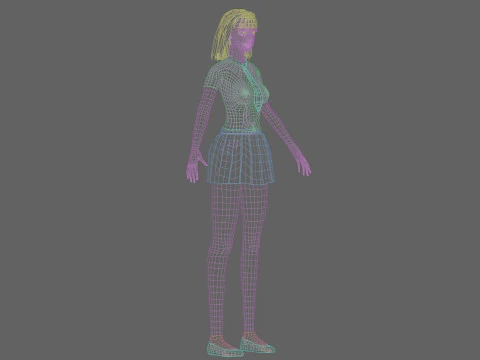 Basic classic woman V27857 3D Model