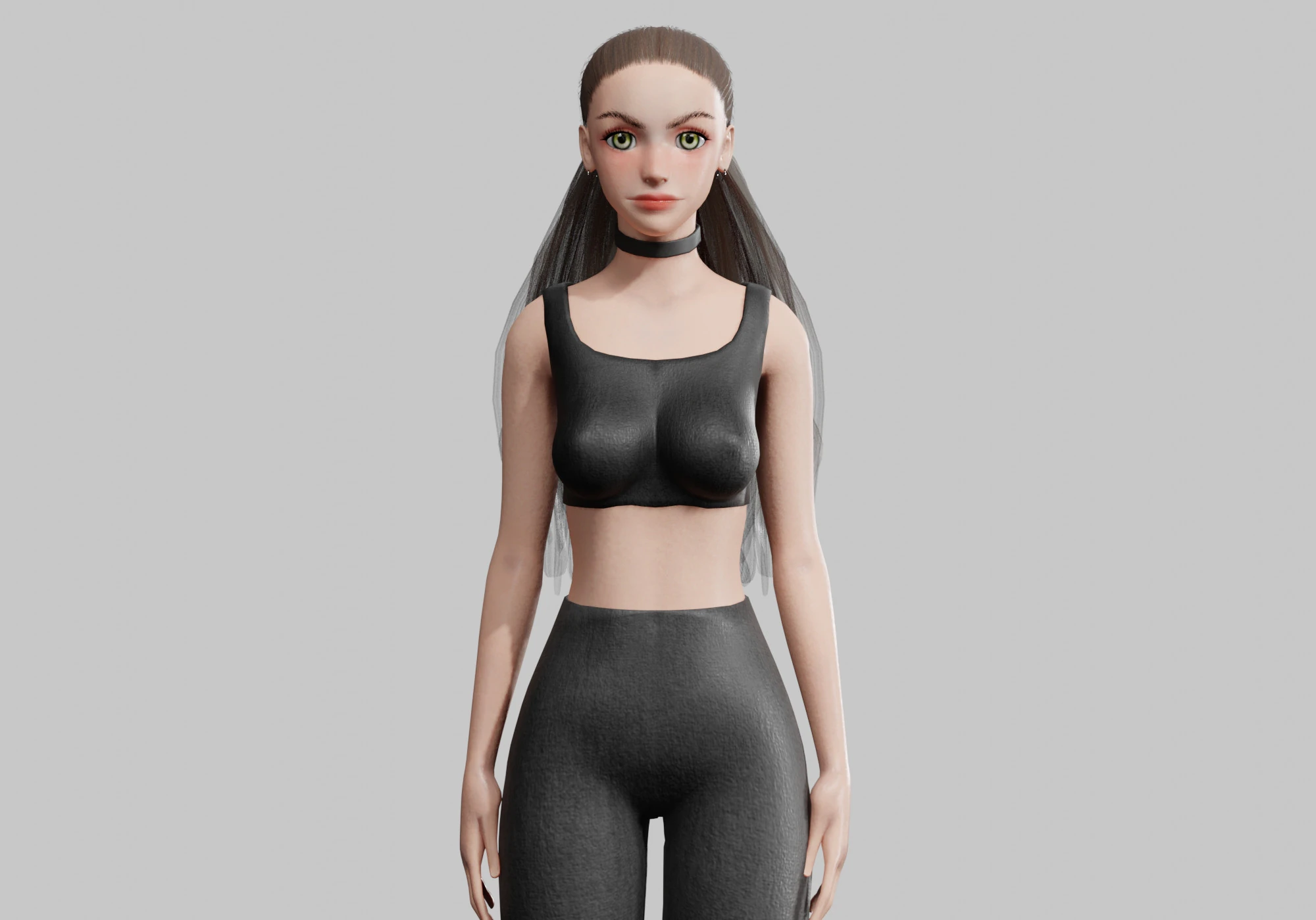 Basic cute Woman V24440 3D Model .c4d .max .obj .3ds .fbx .stl .blend