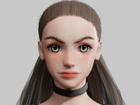 Basic cute Woman V24440 3D Model