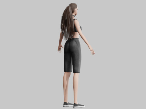 Basic cute Woman V24440 3D Model