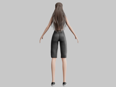 Basic cute Woman V24440 3D Model