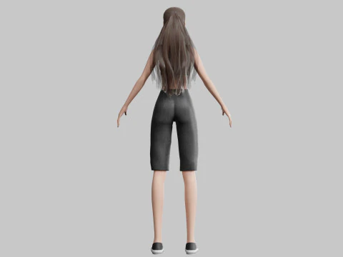 Basic cute Woman V24440 3D Model