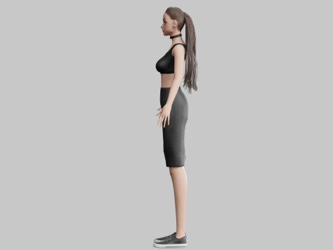 Basic cute Woman V24440 3D Model