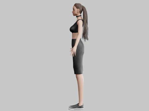 Basic cute Woman V24440 3D Model