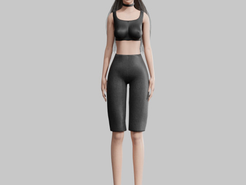 Basic cute Woman V24440 3D Model