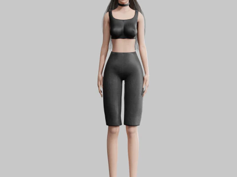 Basic cute Woman V24440 3D Model