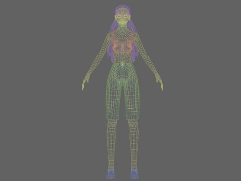 Basic cute Woman V24440 3D Model
