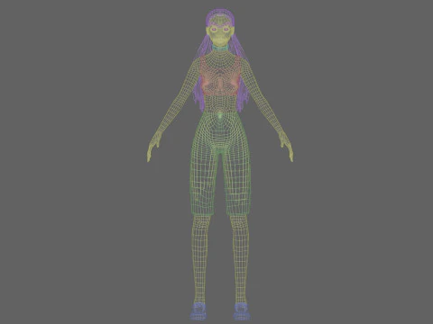 Basic cute Woman V24440 3D Model