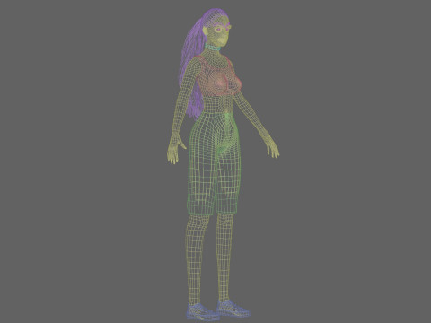 Basic cute Woman V24440 3D Model