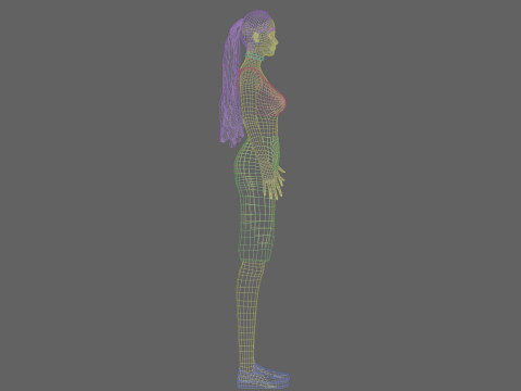 Basic cute Woman V24440 3D Model
