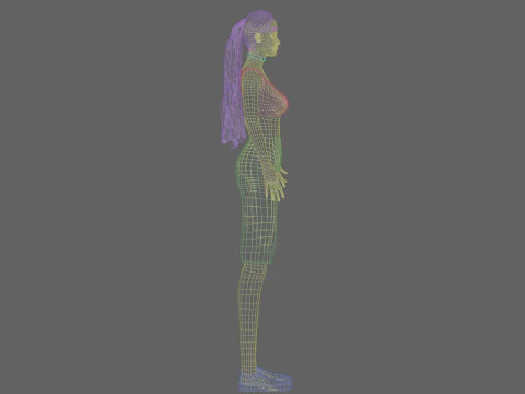 Basic cute Woman V24440 3D Model