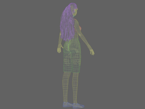 Basic cute Woman V24440 3D Model