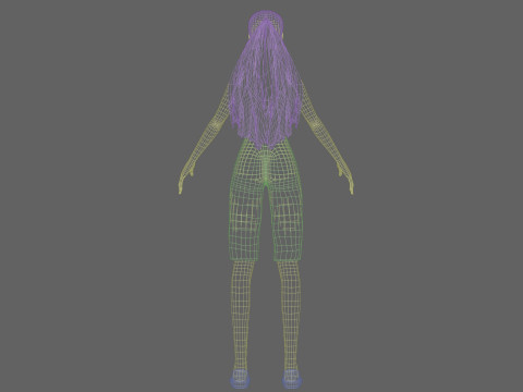 Basic cute Woman V24440 3D Model