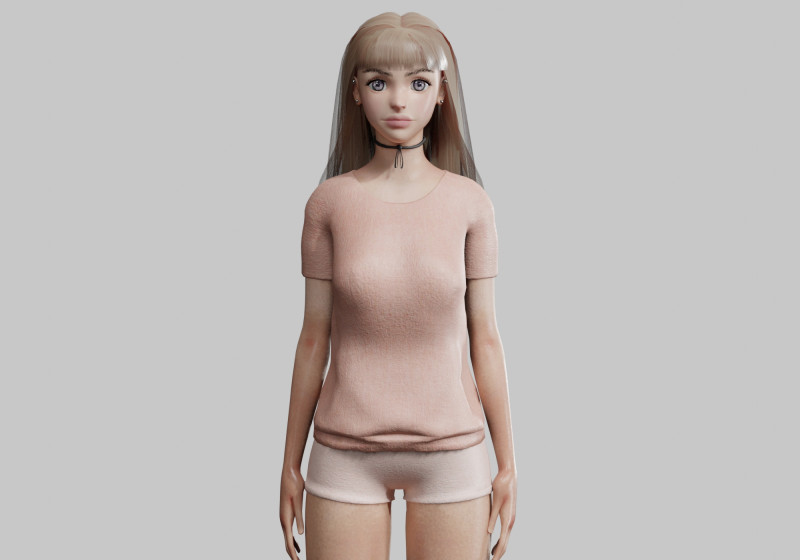 Basic Standard woman V32039 3D मॉडल .c4d .max .obj .3ds .fbx .stl .blend