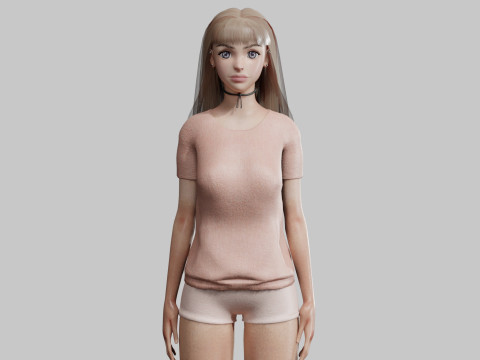 Basic Standard woman V32039 3D 모델