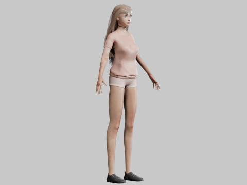 Basic Standard woman V32039 3D मॉडल