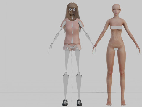 Basic Standard woman V32039 3D मॉडल