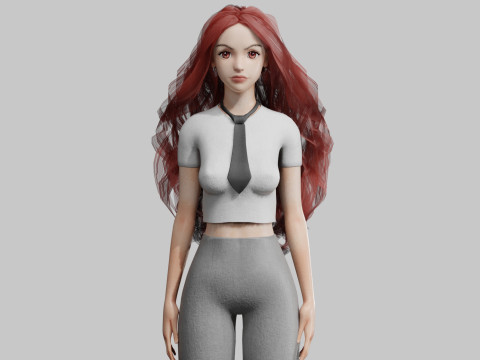 Basic sweet Woman V39081 Modèle 3D