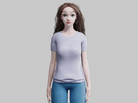 Beautiful Basic Woman V35978 3D-Modell