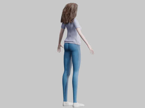 Beautiful Basic Woman V35978 3D 模型