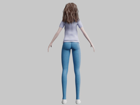 Beautiful Basic Woman V35978 3D 模型
