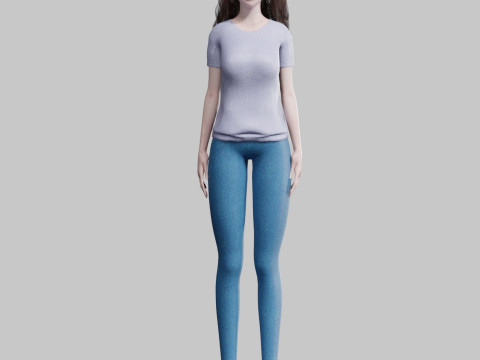 Beautiful Basic Woman V35978 3D 模型