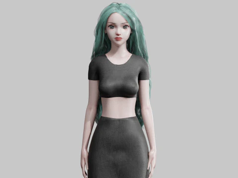 Linda mulher fofa V36923 Modelo 3D