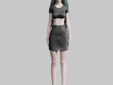 Beautiful cute Woman V36923 Model 3D