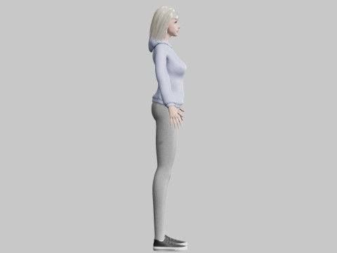 Cartoon cute Woman V34279 3D मॉडल