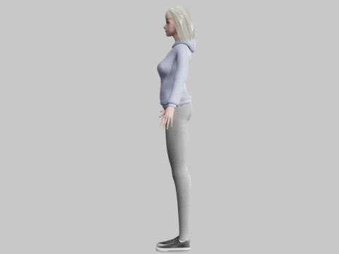 Cartoon cute Woman V34279 3D मॉडल