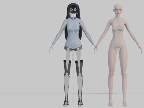 Cartoon Pretty Woman V24745 3D Модель