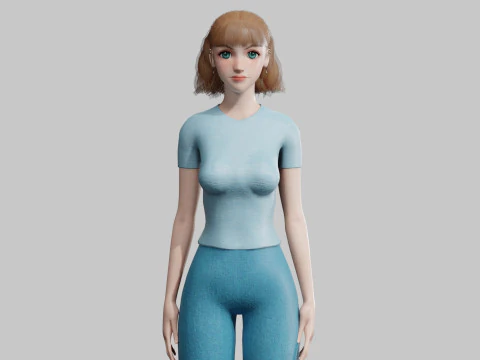 क्लासिक बेसिक वुमन V23106 3D मॉडल