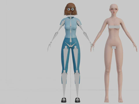 Classic Basic Woman V23106 3D Model